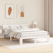 Cadru de pat cu headboard Alb 140 x 200 cm Lemn de pin masiv - WALTI WALTI