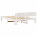 Cadru de pat cu headboard Alb 140 x 200 cm Lemn de pin masiv - WALTI WALTI