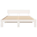 Cadru de pat cu headboard Alb 140 x 200 cm Lemn de pin masiv - WALTI WALTI