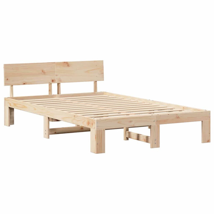 Cadru de pat natural 120 x 200 cm Lemn de pin masiv - WALTI WALTI