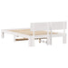 Cadru de pat cu headboard Alb 120 x 200 cm Lemn de pin masiv - WALTI WALTI