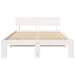 Cadru de pat cu headboard Alb 120 x 200 cm Lemn de pin masiv - WALTI WALTI