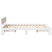 Cadru de pat cu headboard Alb 120 x 200 cm Lemn de pin masiv - WALTI WALTI