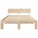 Cadru de pat natural 140 x 190 cm Lemn de pin masiv - WALTI WALTI