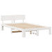 Cadru de pat cu headboard Alb 140 x 190 cm Lemn de pin masiv - WALTI WALTI