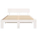 Cadru de pat cu headboard Alb 140 x 190 cm Lemn de pin masiv - WALTI WALTI