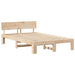 Cadru de pat natural 120 x 190 cm Lemn de pin masiv - WALTI WALTI