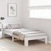 Cadru de pat cu headboard Alb 100 x 200 cm Lemn de pin masiv - WALTI WALTI