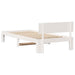 Cadru de pat cu headboard Alb 100 x 200 cm Lemn de pin masiv - WALTI WALTI