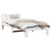 Cadru de pat cu headboard Alb 90 x 200 cm Lemn de pin masiv - WALTI WALTI