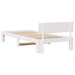 Cadru de pat cu headboard Alb 90 x 200 cm Lemn de pin masiv - WALTI WALTI