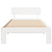 Cadru de pat cu headboard Alb 90 x 200 cm Lemn de pin masiv - WALTI WALTI