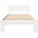 Cadru de pat cu headboard Alb 80 x 200 cm Lemn de pin masiv - WALTI WALTI