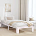 Cadru de pat cu headboard Alb 90 x 190 cm Lemn de pin masiv - WALTI WALTI