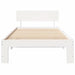 Cadru de pat cu headboard Alb 90 x 190 cm Lemn de pin masiv - WALTI WALTI