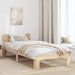 Cadru de pat cu headboard natural 75 x 190 cm Lemn de pin masiv - WALTI WALTI