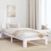 Cadru de pat cu headboard Alb 75 x 190 cm Lemn de pin masiv - WALTI WALTI