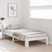 Cadru de pat cu headboard Alb 75 x 190 cm Lemn de pin masiv - WALTI WALTI