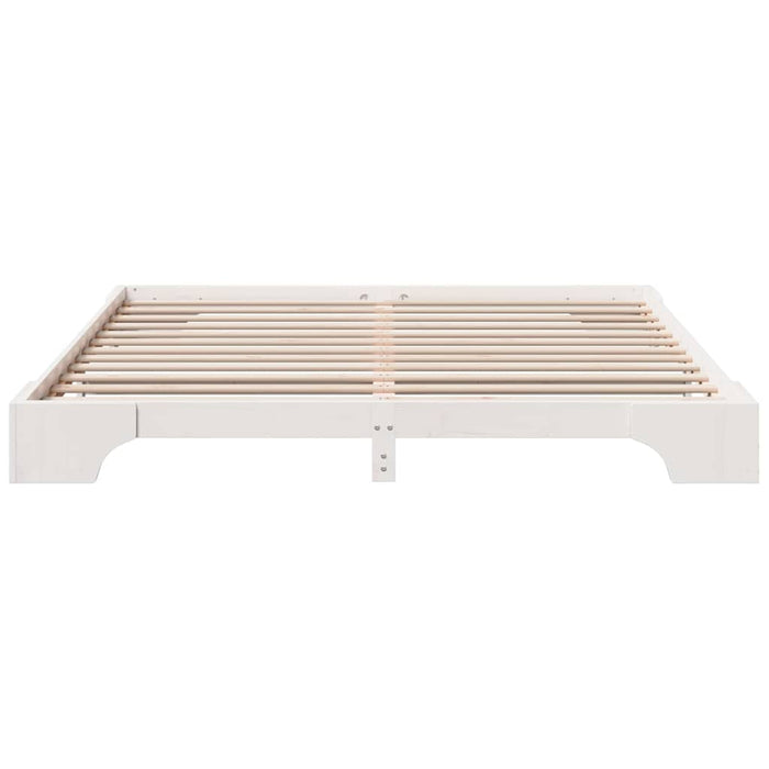 Cadru de pat Alb 200 x 200 cm Lemn de pin masiv - WALTI WALTI