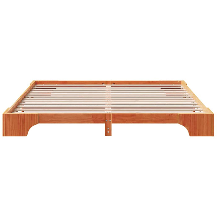 Cadru de pat Maroniu cerat 200 x 200 cm Lemn de pin masiv - WALTI WALTI