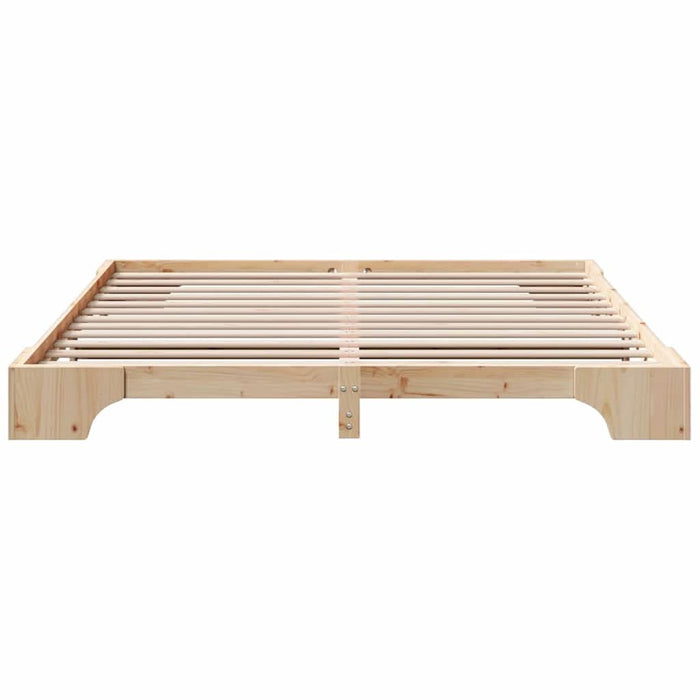 Cadru de pat natural 180 x 200 cm Lemn de pin masiv - WALTI WALTI