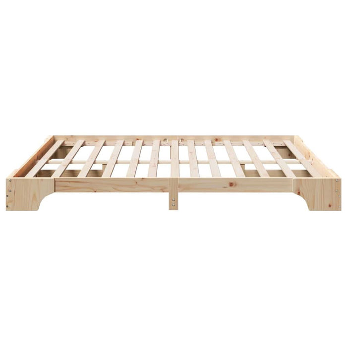 Cadru de pat natural 180 x 200 cm Lemn de pin masiv - WALTI WALTI
