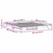 Cadru de pat natural 180 x 200 cm Lemn de pin masiv - WALTI WALTI