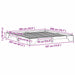 Cadru de pat Maroniu cerat 180 x 200 cm Lemn de pin masiv - WALTI WALTI