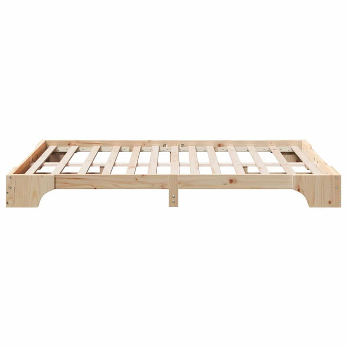 Cadru de pat natural 160 x 200 cm Lemn de pin masiv - WALTI WALTI