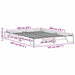 Cadru de pat natural 160 x 200 cm Lemn de pin masiv - WALTI WALTI