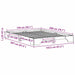 Cadru de pat natural 150 x 200 cm Lemn de pin masiv - WALTI WALTI