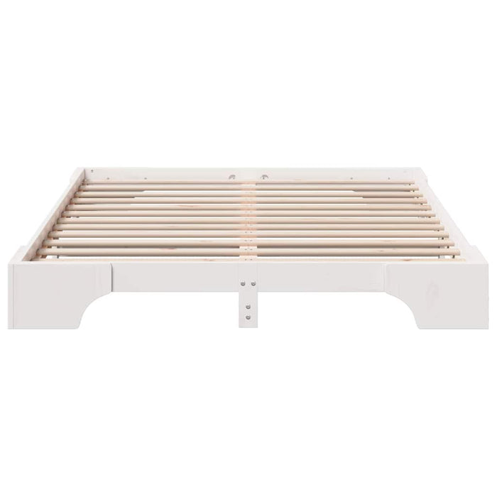 Cadru de pat Alb 150 x 200 cm Lemn de pin masiv - WALTI WALTI