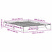 Cadru de pat Maroniu cerat 150 x 200 cm Lemn de pin masiv - WALTI WALTI