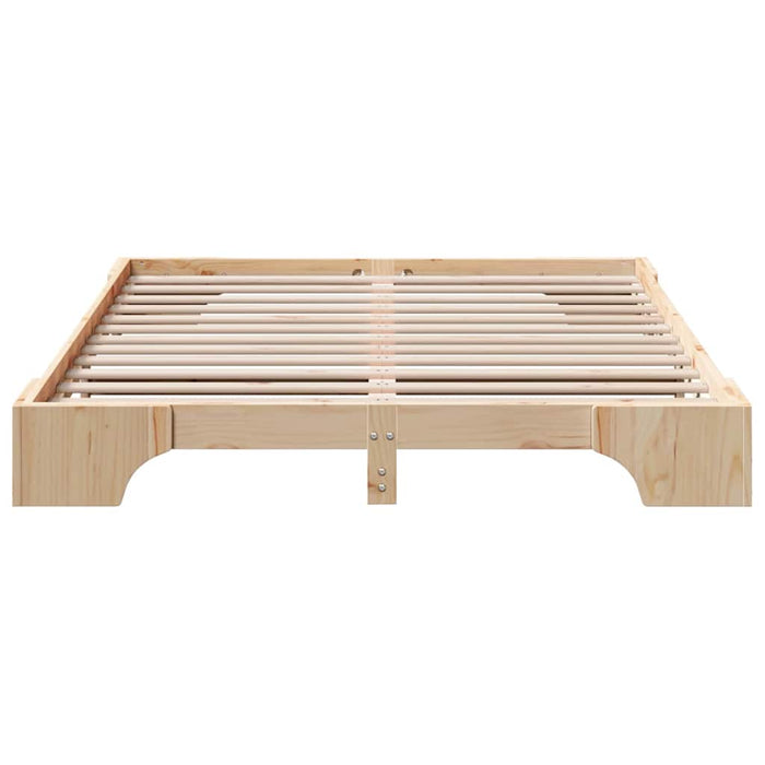 Cadru de pat natural 140 x 200 cm Lemn de pin masiv - WALTI WALTI