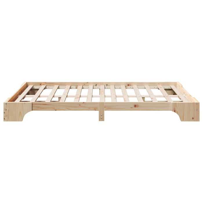 Cadru de pat natural 140 x 200 cm Lemn de pin masiv - WALTI WALTI
