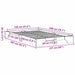 Cadru de pat Alb 120 x 200 cm Lemn de pin masiv - WALTI WALTI