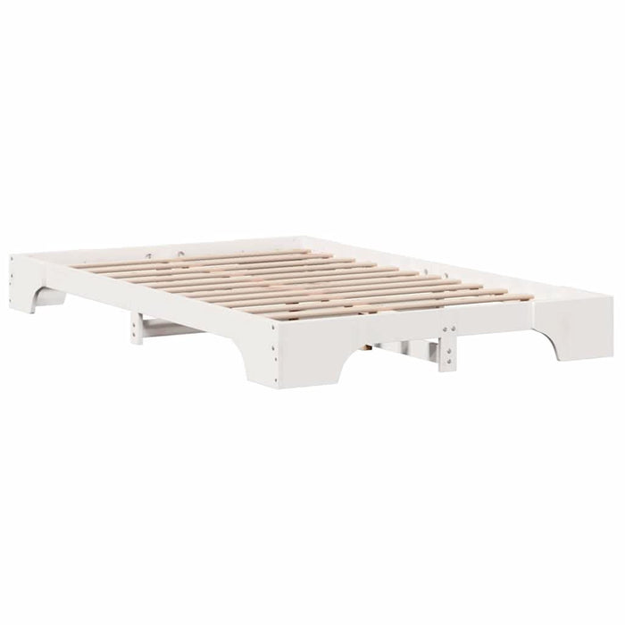 Cadru de pat Alb 140 x 190 cm Lemn de pin masiv - WALTI WALTI