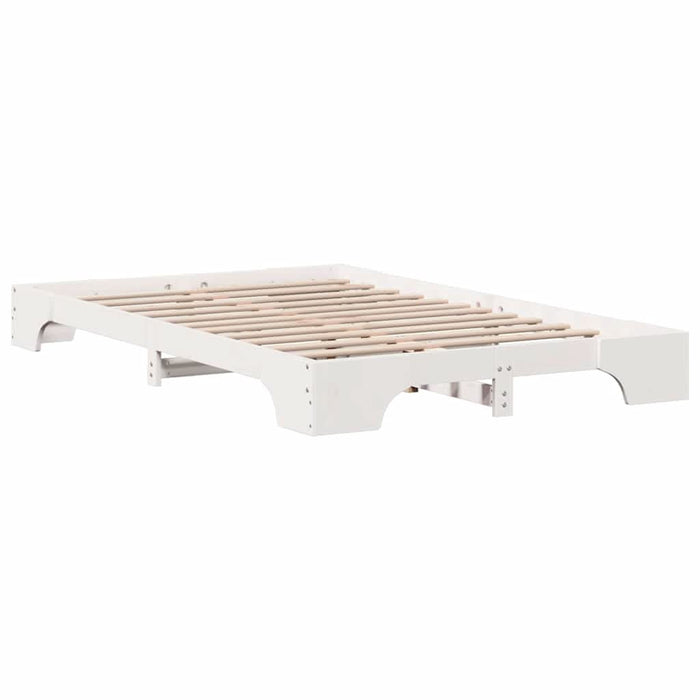 Cadru de pat Alb 140 x 190 cm Lemn de pin masiv - WALTI WALTI