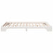Cadru de pat Alb 140 x 190 cm Lemn de pin masiv - WALTI WALTI
