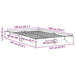 Cadru de pat Alb 140 x 190 cm Lemn de pin masiv - WALTI WALTI