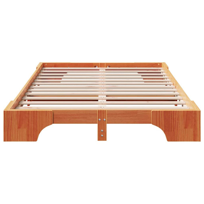 Cadru de pat Maroniu cerat 135 x 190 cm Lemn de pin masiv - WALTI WALTI