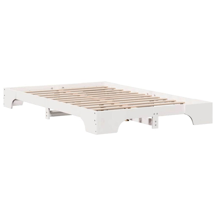 Cadru de pat Alb 120 x 190 cm Lemn de pin masiv - WALTI WALTI