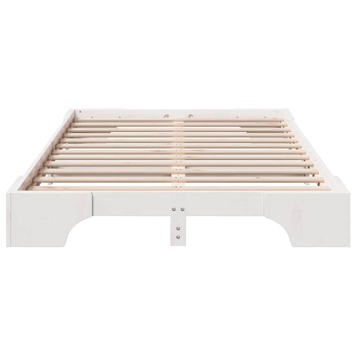 Cadru de pat Alb 120 x 190 cm Lemn de pin masiv - WALTI WALTI