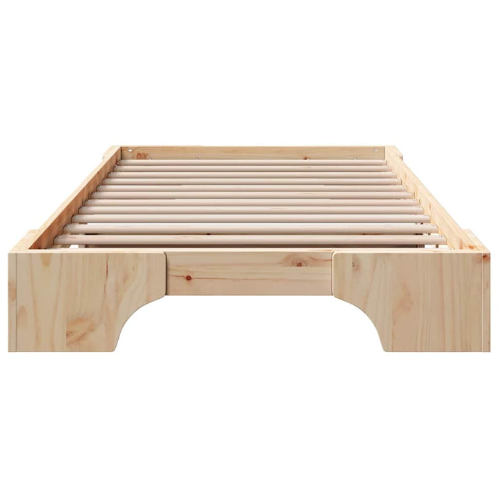 Cadru de pat natural 90 x 190 cm Lemn de pin masiv - WALTI WALTI