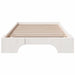 Cadru de pat Alb 75 x 190 cm Lemn de pin masiv - WALTI WALTI