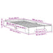 Cadru de pat Maroniu cerat 75 x 190 cm Lemn de pin masiv - WALTI WALTI