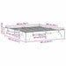 Cadru de pat natural 200 x 200 cm Lemn de pin masiv - WALTI WALTI