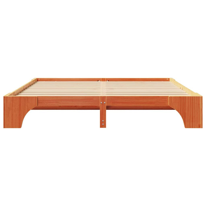 Cadru de pat Maroniu cerat 200 x 200 cm Lemn de pin masiv - WALTI WALTI