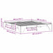 Cadru de pat Maroniu cerat 200 x 200 cm Lemn de pin masiv - WALTI WALTI