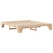 Cadru de pat natural 180 x 200 cm Lemn de pin masiv - WALTI WALTI